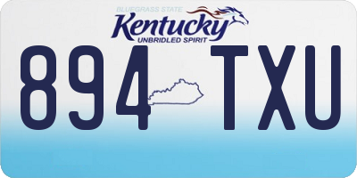 KY license plate 894TXU