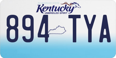 KY license plate 894TYA