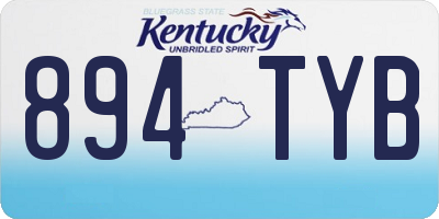 KY license plate 894TYB