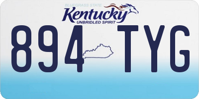 KY license plate 894TYG