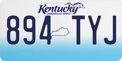 KY license plate 894TYJ