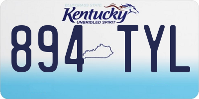 KY license plate 894TYL