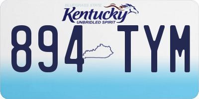 KY license plate 894TYM