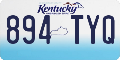 KY license plate 894TYQ