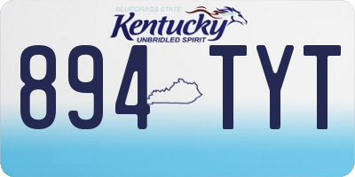 KY license plate 894TYT