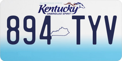 KY license plate 894TYV
