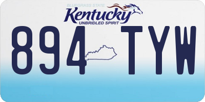 KY license plate 894TYW