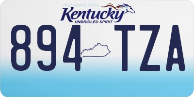 KY license plate 894TZA