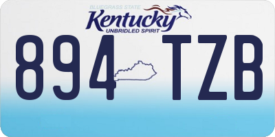 KY license plate 894TZB