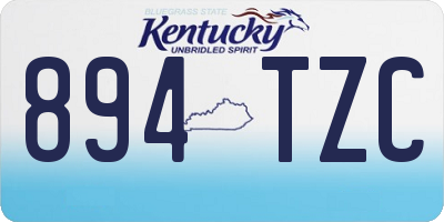 KY license plate 894TZC