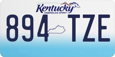 KY license plate 894TZE