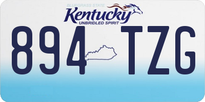KY license plate 894TZG