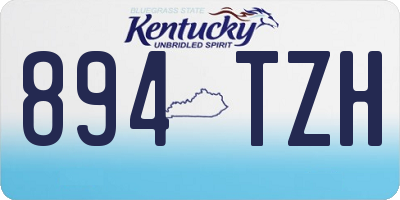 KY license plate 894TZH