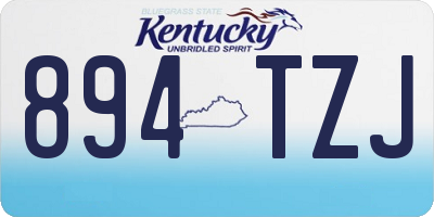 KY license plate 894TZJ