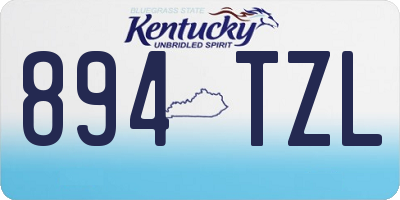KY license plate 894TZL