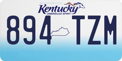 KY license plate 894TZM