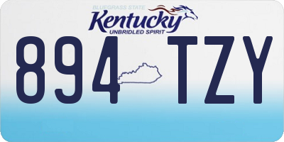 KY license plate 894TZY