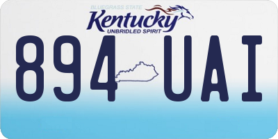 KY license plate 894UAI