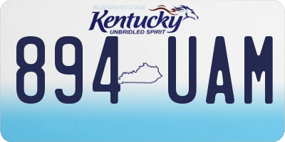 KY license plate 894UAM