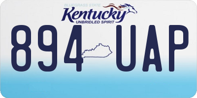 KY license plate 894UAP