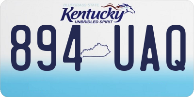 KY license plate 894UAQ