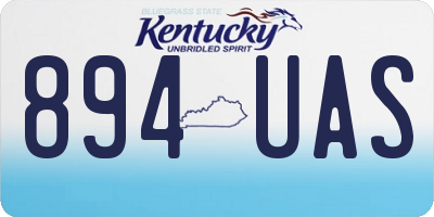 KY license plate 894UAS