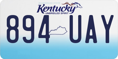 KY license plate 894UAY