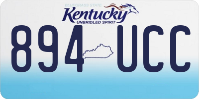 KY license plate 894UCC