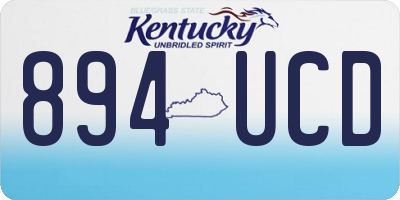 KY license plate 894UCD