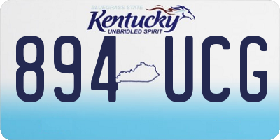 KY license plate 894UCG