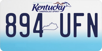 KY license plate 894UFN