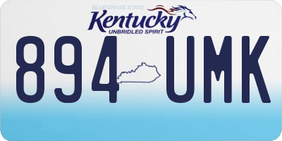 KY license plate 894UMK