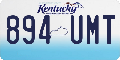 KY license plate 894UMT