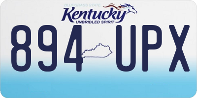 KY license plate 894UPX