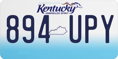 KY license plate 894UPY