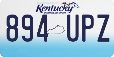 KY license plate 894UPZ