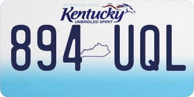 KY license plate 894UQL