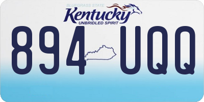 KY license plate 894UQQ