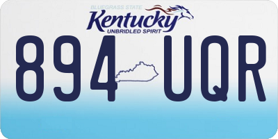 KY license plate 894UQR
