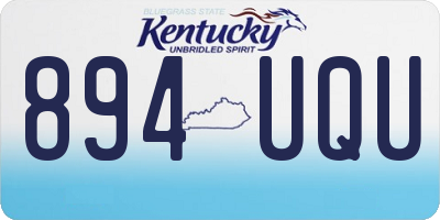 KY license plate 894UQU