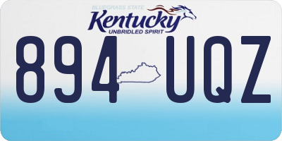 KY license plate 894UQZ