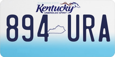 KY license plate 894URA
