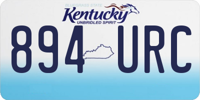 KY license plate 894URC