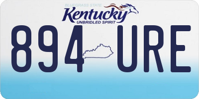 KY license plate 894URE