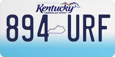 KY license plate 894URF