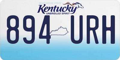KY license plate 894URH