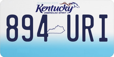 KY license plate 894URI