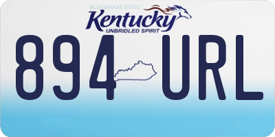 KY license plate 894URL