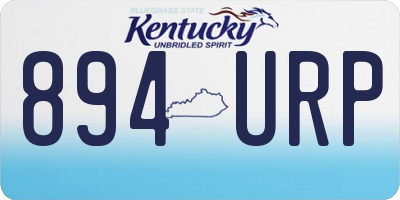 KY license plate 894URP