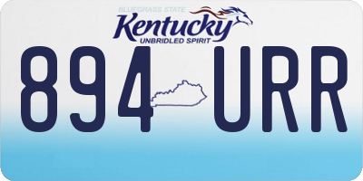 KY license plate 894URR